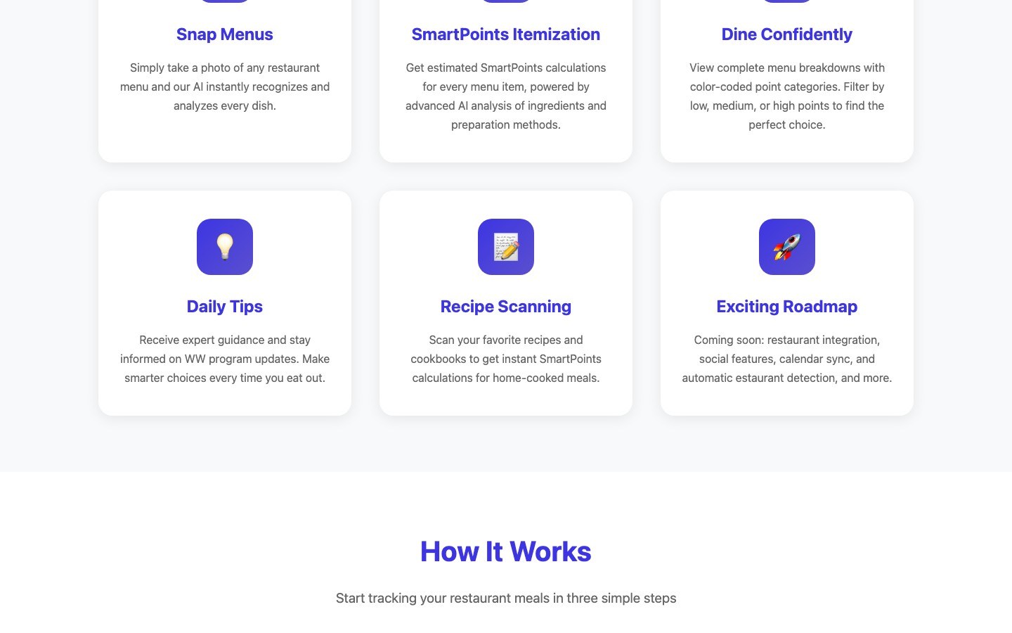 Features for smarter dining