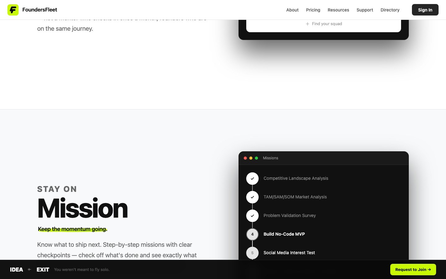 Missions keep founders moving